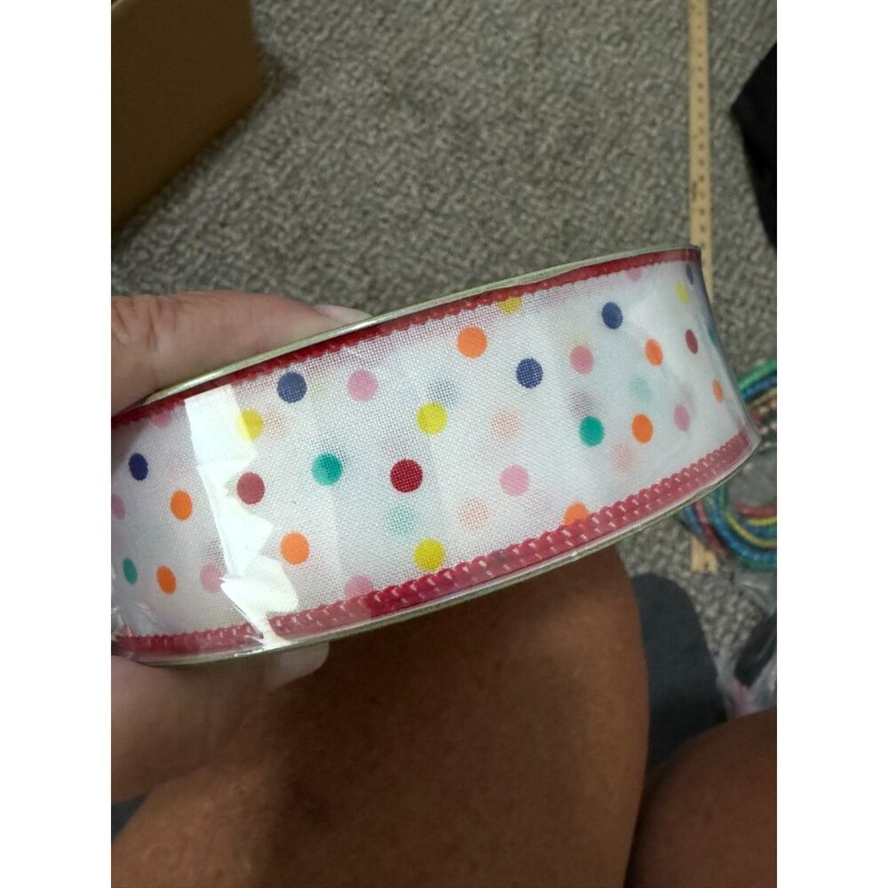 Members Mark Premium Ribbon 50 yards x 1.5 " wide Dots